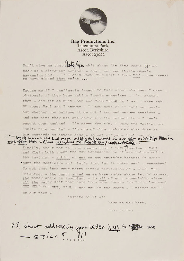 LennonMcCartneyLetter1